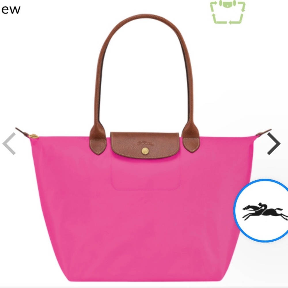 LONGCHAMP LE PLIAGE ORIGINAL LIMITED ED CANDY PINK LARGE LONG HANDLE BAG NEW